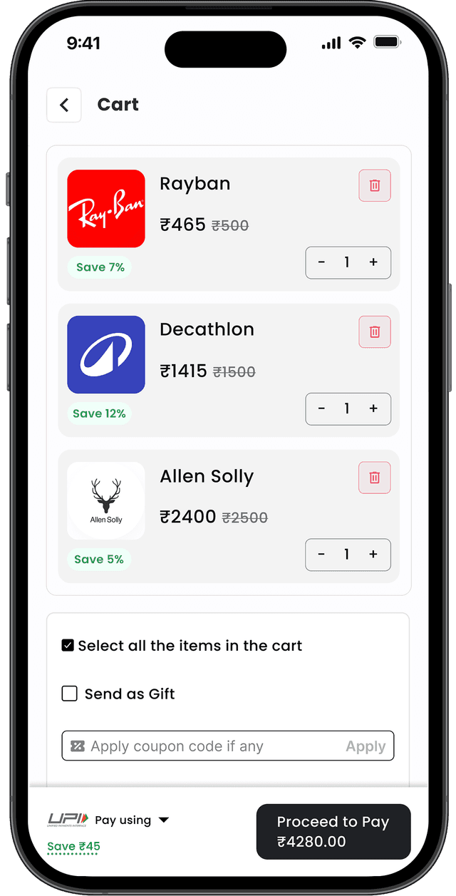 Checkout at Your Cart